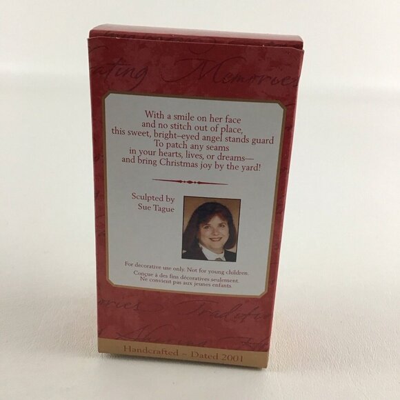 Hallmark Keepsake Ornament Sew Sweet Angel Handcrafted Vintage 2001 Thimble New - Picture 3 of 6